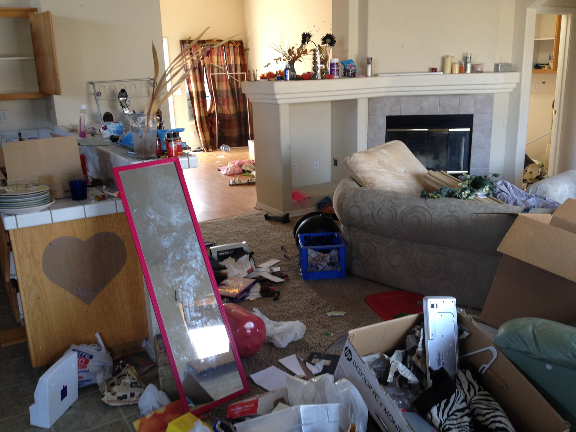 Interior Estate Cleanout before Long's Trash Hauling